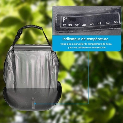 Sac de douche solaire 20L